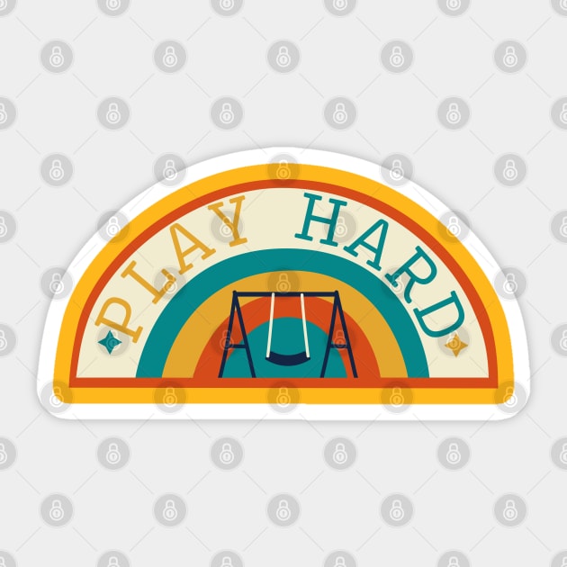 Play Hard Sticker by PicklePrintables